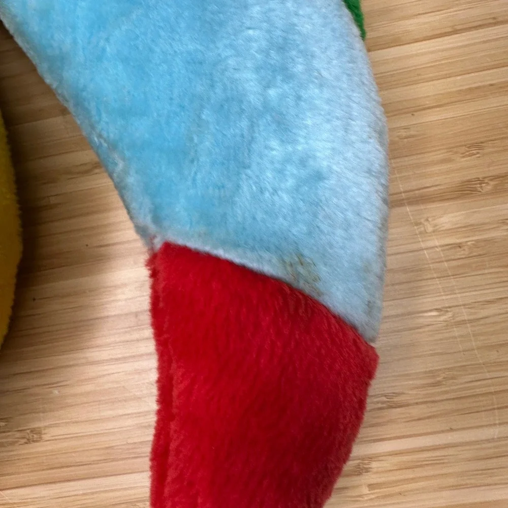Vintage 80s ACME Big Toucan Plush Stuffed Animal Purple Colorful Tiki 17